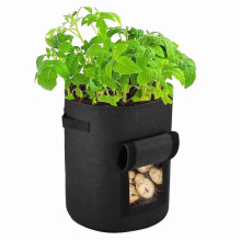 (5pcs, Black) 10Gallon Plant Grow Bags Potato Fruit Vegetable Garden Planter Growing Bag