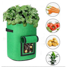 (5pcs, Green) 10Gallon Plant Grow Bags Potato Fruit Vegetable Garden Planter Growing Bag