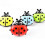 4pcs Ladybug Toothbrush Holder Bathroom Soft Cup Holder (random Color) 1