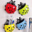 4pcs Ladybug Toothbrush Holder Bathroom Soft Cup Holder (random Color) 2