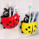 4pcs Ladybug Toothbrush Holder Bathroom Soft Cup Holder (random Color) 3