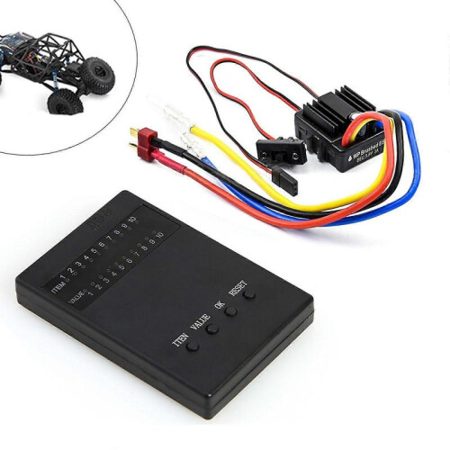 Waterproof Esc 1:10 1/8 Wp 80a Crawler Brushed Speed Controller for W/ Program C 1