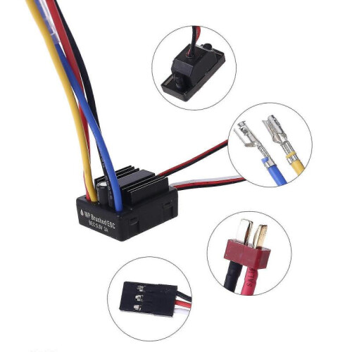 Waterproof Esc 1:10 1/8 Wp 80a Crawler Brushed Speed Controller for W/ Program C 2