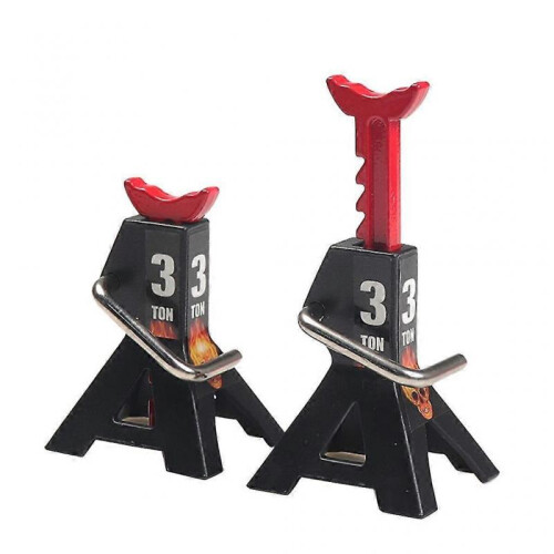 2pcs/set Metal Jack Stands 3 Tons Reping Tool for 1/10 Rc Crawler Climbing Car 2