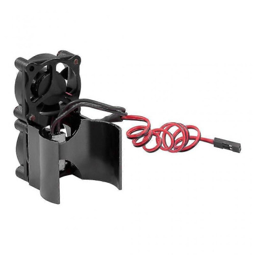 (Black) Alloy Double Heatsinks Engine Motor Remote Control Car Truck Buggy Crawler 2