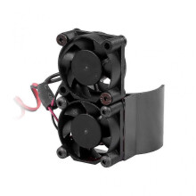 (Black) Alloy Double Heatsinks Engine Motor Remote Control Car Truck Buggy Crawler