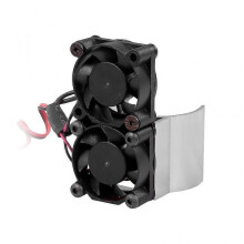 (Silver) Alloy Double Heatsinks Engine Motor Remote Control Car Truck Buggy Crawler