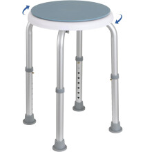 Rotating Round Bathroom Shower Stool Swivel Chair Non Slip Bath Seat