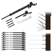 Muzata 10Pairs Kit de corrimo de cabo preto 1/8"""" Swage Toggle Turnbuckle Hardware T316 Ao inoxidvel para poste de madeira Sistema WoodEasy n