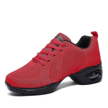 (38, Red) Womens Shoes Breathable Slip-on Dancing Shoes Non-slip Running Shoes 2g1902