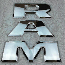 (Silver)Suitable For Dodge Ram Trunk Car Logo Pickup Stickers Ram 1500 2500 3500 Rear Trunk Large Size Car Sticker