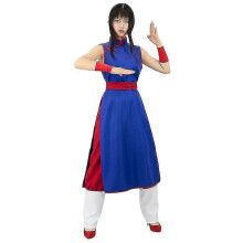 (XL)Anime Chichi Cosplay Costume Adult Costume Dress Chinese Kung Fu Set High Quality Halloween Cosplay Costume Chichi Flight Wear