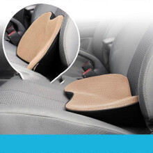 (beige) Car Cushion Mini Small Cushion Increases High Ass Cushion Four Seasons With Driving Cushion Car Pad Small