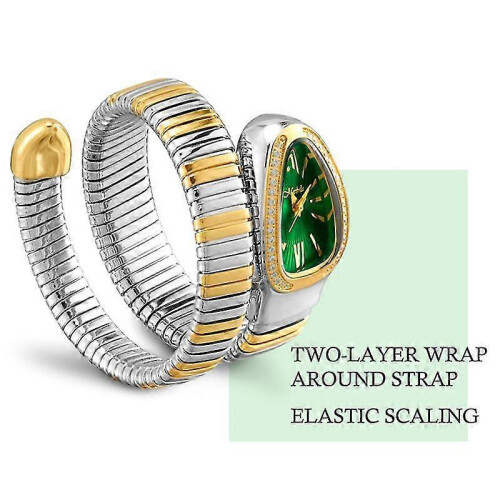 (Q2) Women's Snake Shape Bangle Bracelet Watch 2