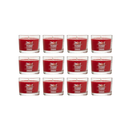 Yankee Candle Yankee Candle Mini Κερί Βαζάκι, Άρωμα Sparkling Cinnamon, Φυσικό Κερί Σόγιας, 1.3 OZ
