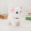(White) Plush Electronic Cats Move Meow Walking Lifelike Interactive Pet Stuffed Kitten H 3