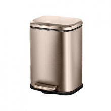 (gold) Stainless Steel Cleverly Designed Trash Can For Kitchen And Bathroom