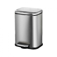 (silver) Stainless Steel Cleverly Designed Trash Can For Kitchen And Bathroom