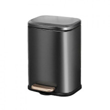 (Titanium Black) Stainless Steel Cleverly Designed Trash Can For Kitchen And Bathroom