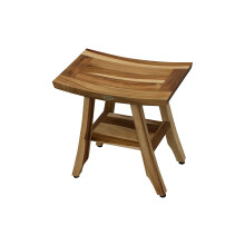 EcoDecors Satori 18"""" Teakov sprchov lavice Teakov stolicka do sprchy Teakov sedtko do sprchy lon skrn do sprchy lon prostor do sprchy l