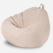 (Medium 80x90cm, creamy white) Brand New Extra Large Bean Bag Chairs Couch Sofa Cover Indoor Lazy Lounger For Adults Kids Hotsale!