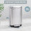 30L-Stainless Steel Rectangular Pedal Bin With Soft Close Lid Silver Waste Bin 8