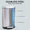 30L-Stainless Steel Rectangular Pedal Bin With Soft Close Lid Silver Waste Bin 6