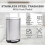 30L-Stainless Steel Rectangular Pedal Bin With Soft Close Lid Silver Waste Bin 7