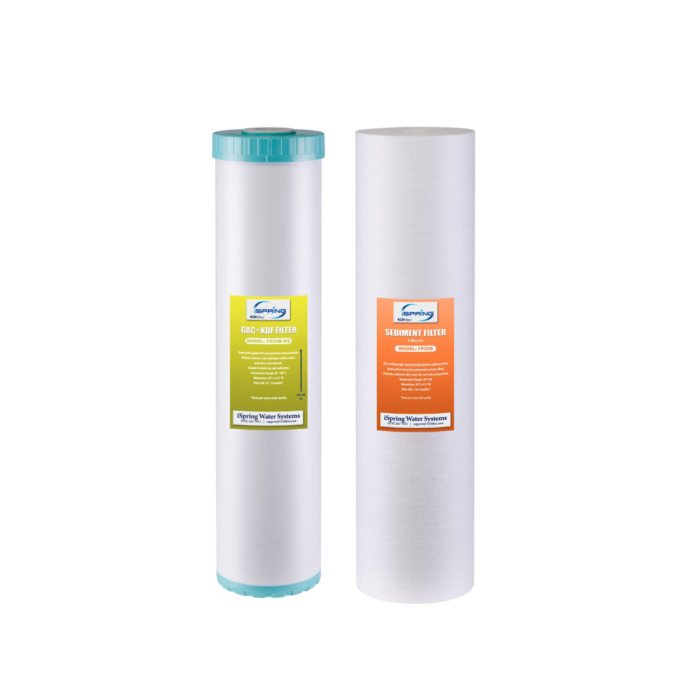 Ispring F2wgb22bks 45 X 20 2Stage Whole House Water Filter Replacement Pack Reduces Sediments Heavy Metals Chlorine
