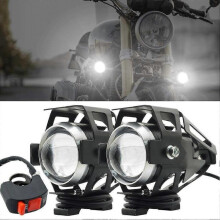 Motorcycle Headlight Additional Lights - U5 Led Spotlight for Motorcycle, Quad, Scooter (125w, 3000lm)