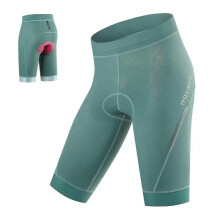 (M, Dark green) Women Bike Shorts Breathable Padded Cycling Shorts Road Bicycle Riding Biking Shorts Tights