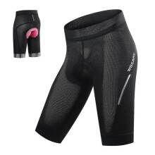 (M, Black) Women Bike Shorts Breathable Padded Cycling Shorts Road Bicycle Riding Biking Shorts Tights
