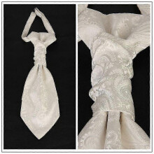 (White) Man Ascot Tie Wedding | Men Formal Ascot Tie | Satin Wedding Cravat | Satin Suit Vest Tie - Ties