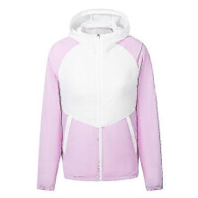 (2XL, White purple) Air Conditioning Clothes Summer Cooling Fan Jacket For Men Women Outdoor
