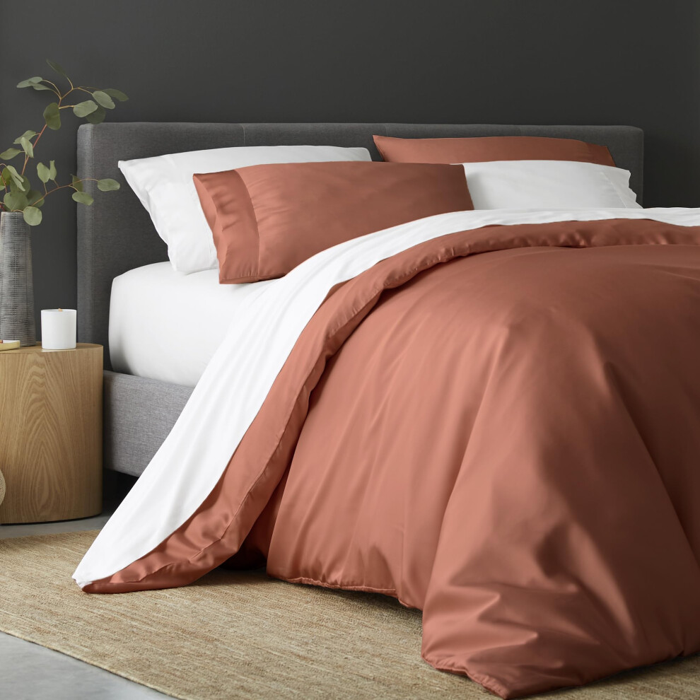 Parure de couette DOZ 100 % viscose issue de bambou cultiv    biologiquement, douce et rafra   chissante, 1 housse de couette et 2 taies d'oreiller 2
