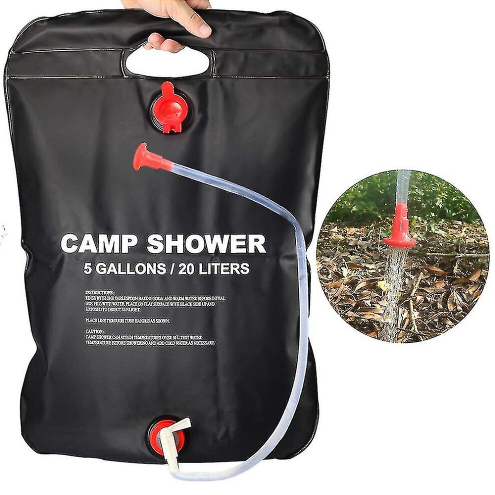 Sac de douche solaire de camping 20 l avec pommeau de douche
