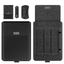 (13 14inch, Black) Laptop Sleeve Bag 4 In 1 Laptop Stand Case With Cable Strap & Mouse Pa