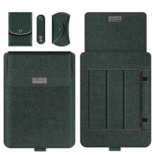 (15inch, Green) Laptop Sleeve Bag 4 In 1 Laptop Stand Case With Cable Strap & Mouse Pa