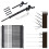 Muzata 20 ζεύγη Μαύρο Κιτ Καλωδίωσης 1/8" Swage Toggle Turnbuckle Τ316 Ανοξείδωτο Ατσάλι 1