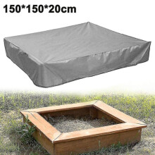 (Grey) Sandbox Cover, Square Protective Cover For Sand And Toys Away From Dust And Rain, Sandbox Canopy With Drawstring, Sandpit Pool Cover