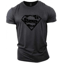 (L, Gray) Superman Vascular Gym Training Top