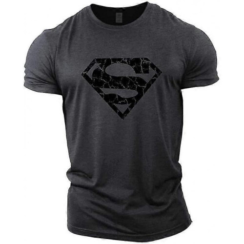 (L, Gray) Superman Vascular Gym Training Top