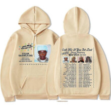 (S, Beige) Call Me If You Get Lost Hip Hop Hoodie Tyler The Creator Pri Hoodie Men Women Shirt Top