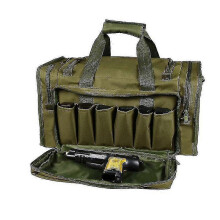 (Green) Tactical Gun Range Bag For Handguns And Ammo, Shooting Duffle Range Pistol Bag With Magazine Slots Multiple Compartments