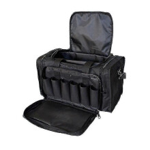 (Black) Tactical Gun Range Bag For Handguns And Ammo, Shooting Duffle Range Pistol Bag With Magazine Slots Multiple Compartments