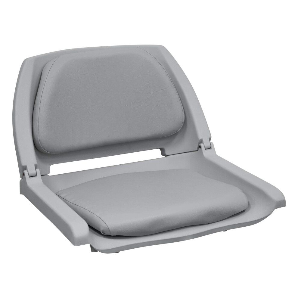 Wise 8WD139 Series Molded Fishing Boat Seat with Marine Grade Cushion Pads  Grey Shell  Grey Cushion