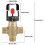 Thermostatic Mixing Valve Solid Brass G1/2 for Shower System Water Temperature Control Pipe Basin T 2