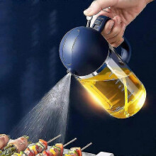 (Blue) Oil Sprayer For Cooking 2 In 1 Oil Dispenser Oil Spray Bottle For Cooking, Kitchen 500ml