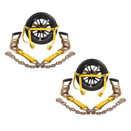 Mytee Products 2 Πακέτο 2" x 10' Ιμάντες Δέσμευσης Ελαστικών Αυτοκινήτου για Τρέιλερ