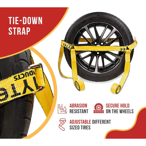 Mytee Products 2 Πακέτο 2" x 10' Ιμάντες Δέσμευσης Ελαστικών Αυτοκινήτου για Τρέιλερ 2